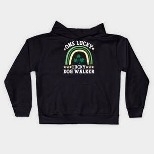 One lucky dog walker Kids Hoodie